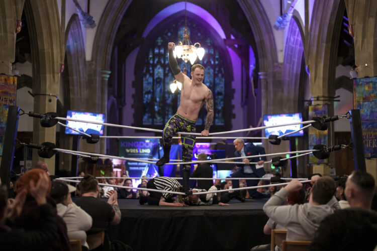 A church in England opens its doors to pro wrestling in a bid to attract converts
